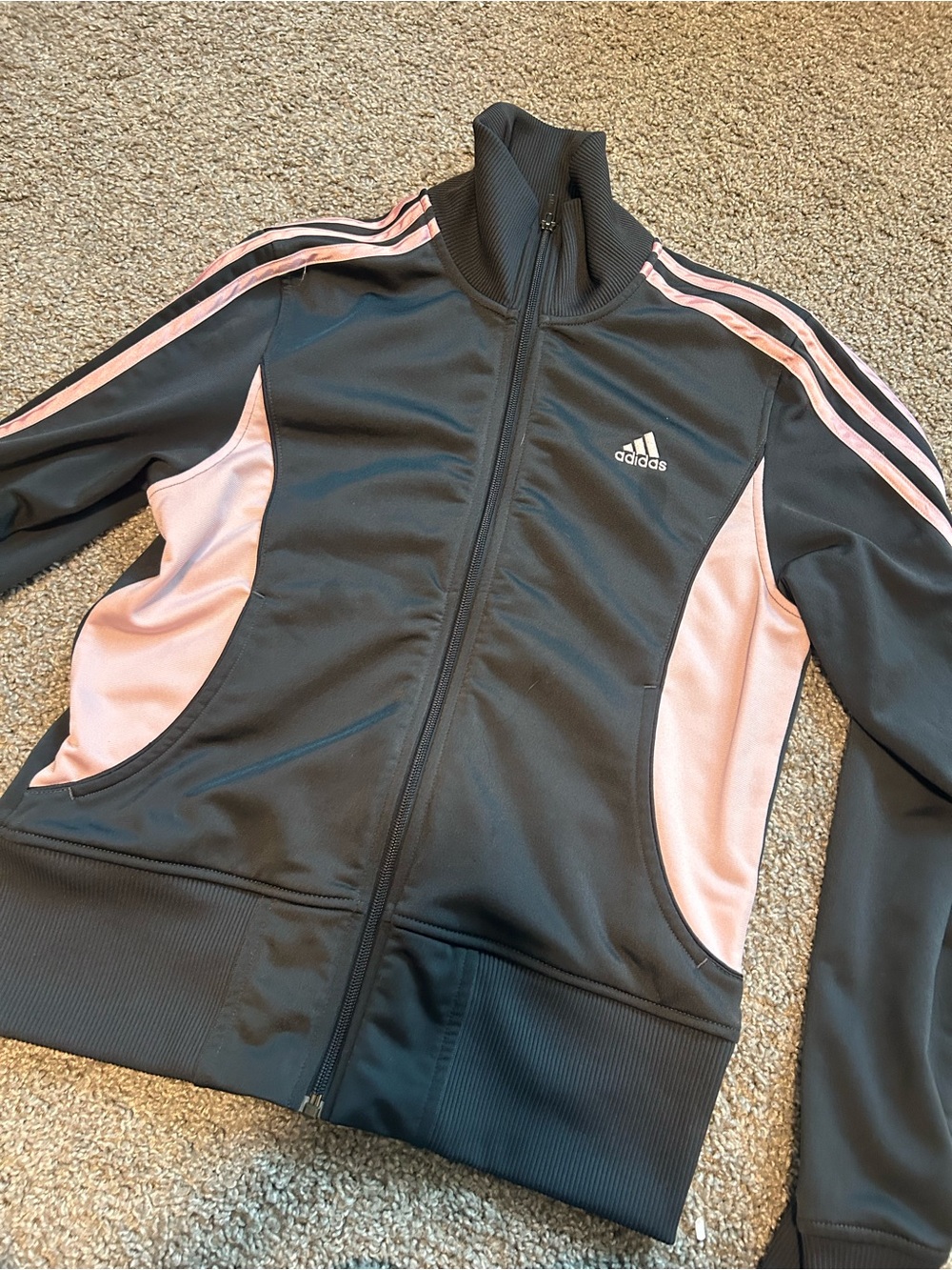 adidas gray and Light Pink women’s ' Track Jacket
